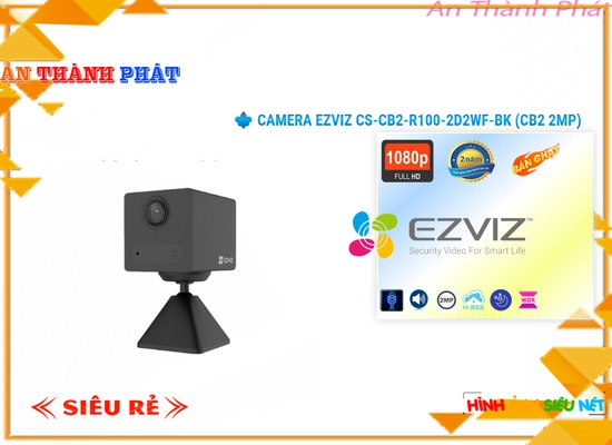 Lắp đặt camera Wifi Ezviz CS-CB2-R100-2D2WF-BK (CB2 2MP) Sắc Nét