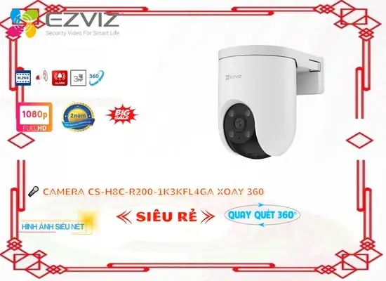 Lắp đặt camera CS-H8c-R200-1K3KFL4GA Camera Wifi Ezviz