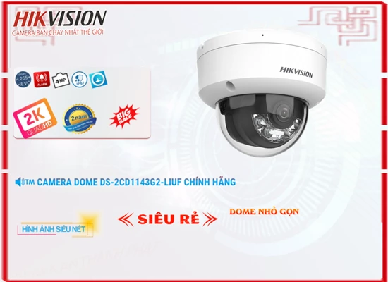 Lắp đặt camera Hikvision DS-2CD1143G2-LIUF Sắc Nét