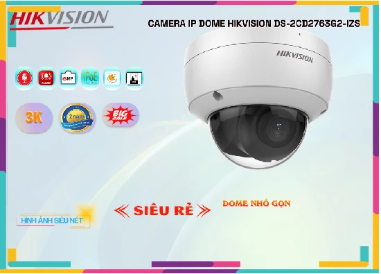 Lắp đặt camera ✓ DS-2CD2763G2-IZS Camera Chính Hãng Hikvision