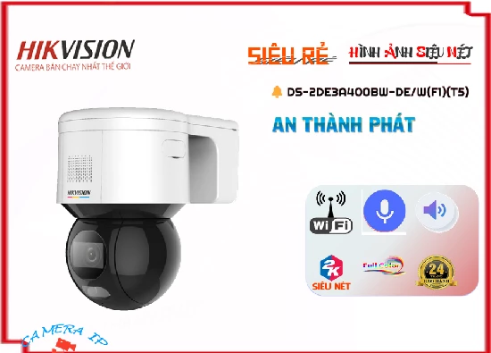 Lắp đặt camera DS-2DE3A400BW-DE/W(F1)(T5) Hikvision Thiết kế Đẹp
