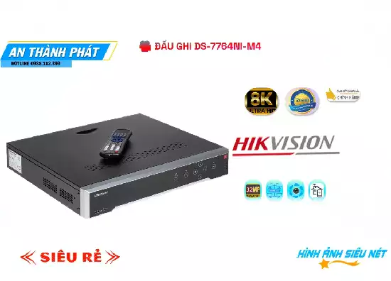Lắp đặt camera DS-7764NI-M4 Sắc Nét Hikvision