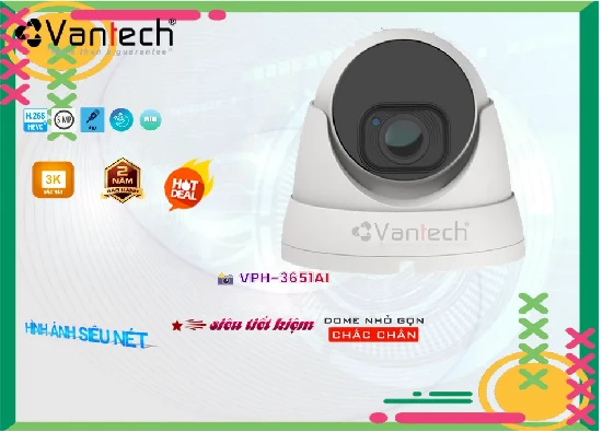 Lắp đặt camera VPH-3651AI Sắc Nét VanTech