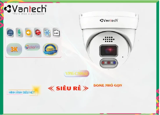 Lắp đặt camera VPH-C508AI Camera đang khuyến mãi VanTech