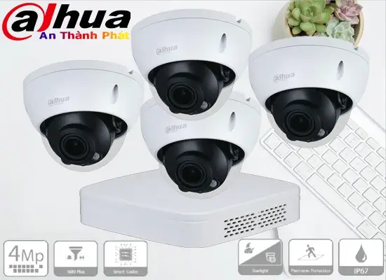 Lắp camera wifi giá rẻ Bộ Camera Siêu Nét Dahua, DH-IPC-HDBW3441RP-ZAS