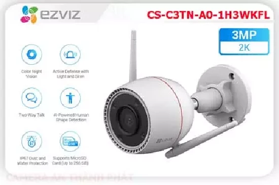 Lắp đặt camera ❂  CS-C3TN-A0-1H3WKFL Camera Wifi Ezviz
