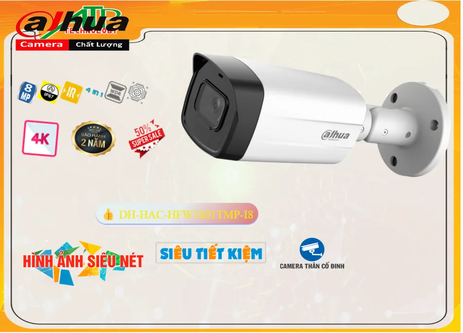 DH HAC HFW1801TMP I8,DH-HAC-HFW1801TMP-I8 Camera An Ninh Thiết kế Đẹp,Chất Lượng DH-HAC-HFW1801TMP-I8,Giá HD