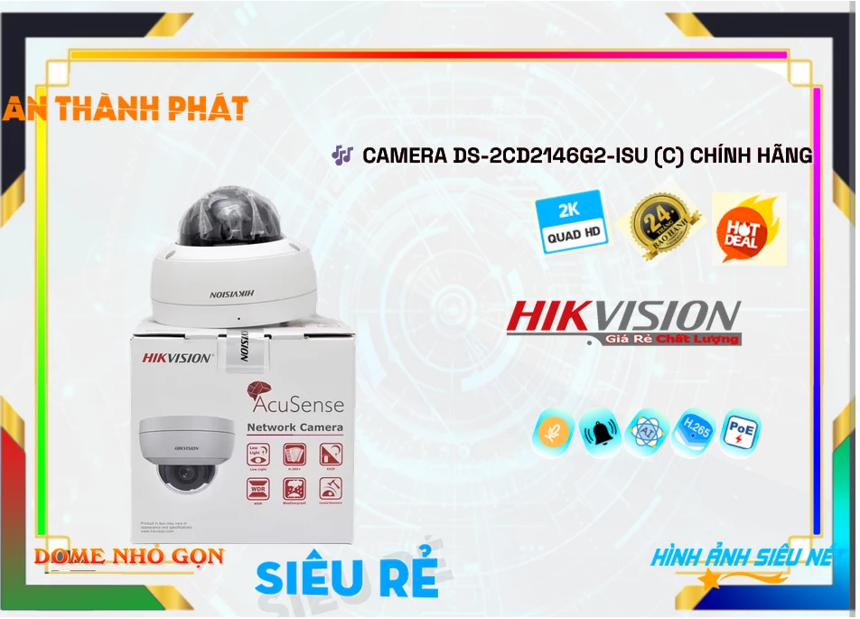 Camera Hikvision DS-2CD2146G2-ISU(C),Giá Công Nghệ IP DS-2CD2146G2-ISU(C),phân phối