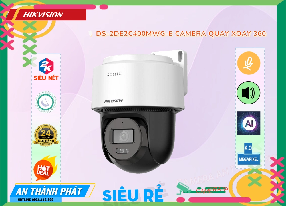 Camera DS-2DE2C400MWG-E Hồng ngoại,Giá DS-2DE2C400MWG-E,DS-2DE2C400MWG-E Giá Khuyến Mãi,bán Camera DS-2DE2C400MWG-E