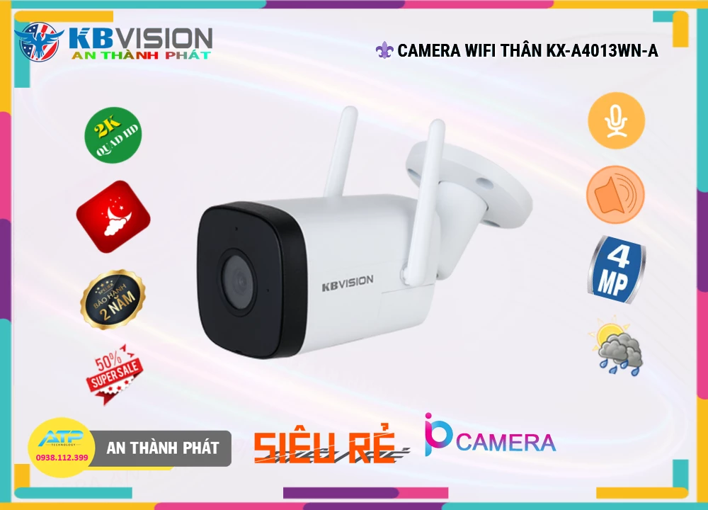 Camera KBvision KX-A4013WN-A,KX-A4013WN-A Giá Khuyến Mãi, IP Wifi KX-A4013WN-A Giá rẻ,KX-A4013WN-A Công Nghệ Mới,Địa