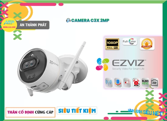 Lắp đặt camera C3X 2MP Camera Wifi Ezviz Giá rẻ