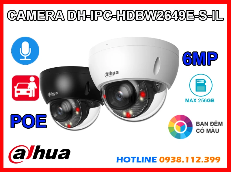 DH-IPC-HDBW2649E-S-IL Camera Dahua (6MP), lắp đặt camera DH-IPC-HDBW2649E-S-IL, camera quan sát DH-IPC-HDBW2649E-S-IL, lắp camera DH-IPC-HDBW2649E-S-IL giá rẻ, camera ghi âm DH-IPC-HDBW2649E-S-IL, camera dahua DH-IPC-HDBW2649E-S-IL,
