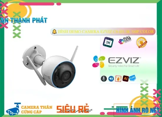 Lắp đặt camera CS-H3 3K 5MP Color Camera Không Dây IP Wifi Ezviz