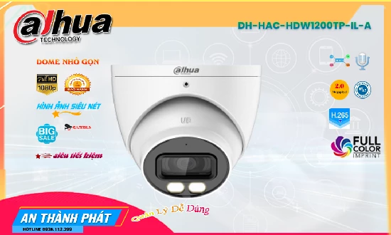 Lắp đặt camera tân phú Camera Dahua DH-HAC-HDW1200TP-IL-A