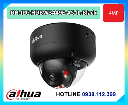 amera IP 4MP DAHUA DH-IPC-HDBW3449E-AS-IL-Black