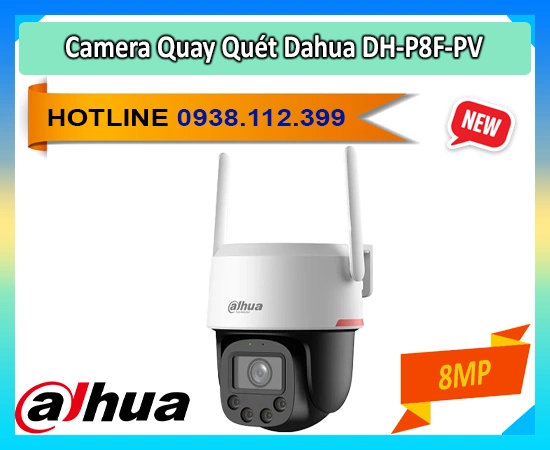 Camera Dahua DH-P8F-PV, Camera WiFi Wizcolor DH-P8F-PV, Camera ngoài trời 8MP DH-P8F-PV, Camera PTZ DH-P8F-PV, Camera an ninh DH-P8F-PV, Camera Dahua 8MP DH-P8F-PV, Camera quay quét DH-P8F-PV

