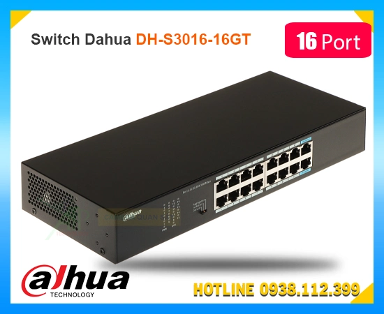 Lắp đặt camera Switch 16 DH-S3016-16GT