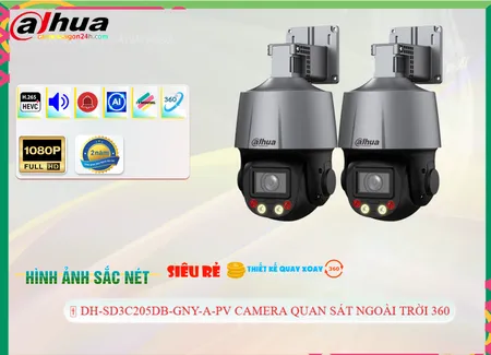 Camera IP Speed Dome DH,SD3C205DB,GNY,A,PV,Giá IP POE với Trang bị Báo động tại chỗ bằng âm thanh và đèn nhấp nháy