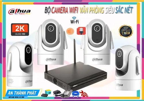 Lắp đặt camera Trọn Bộ Camera Wifi Văn Phòng Siêu Nét Ultra 2K