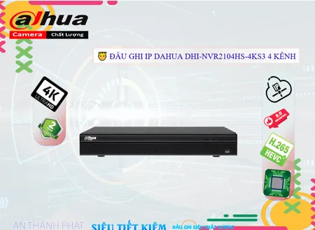 Lắp đặt camera tân phú Đầu Ghi Dahua Giá rẻ DHI-NVR2104HS-4KS3