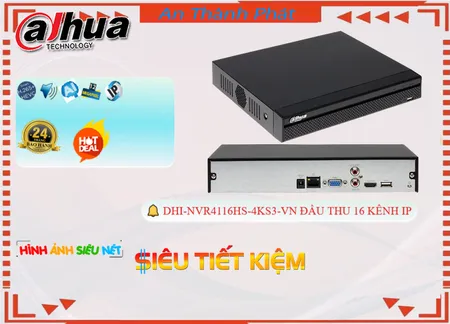 Lắp đặt camera tân phú DHI-NVR4116HS-4KS3-VN Đầu Thu Dahua