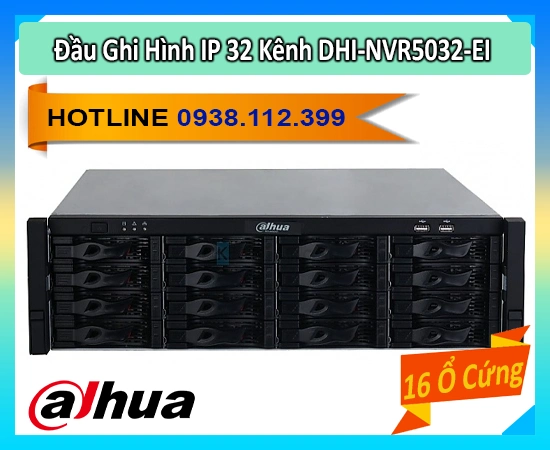 Đầu ghi Dahua DHI-NVR5032-EI, Đầu ghi 32 kênh Dahua, NVR 32 kênh Dahua, Đầu ghi AI Dahua DHI-NVR5032-EI, NVR 16 ổ cứng Dahua, Đầu ghi hình 32MP Dahua, Đầu ghi an ninh DHI-NVR5032-EI