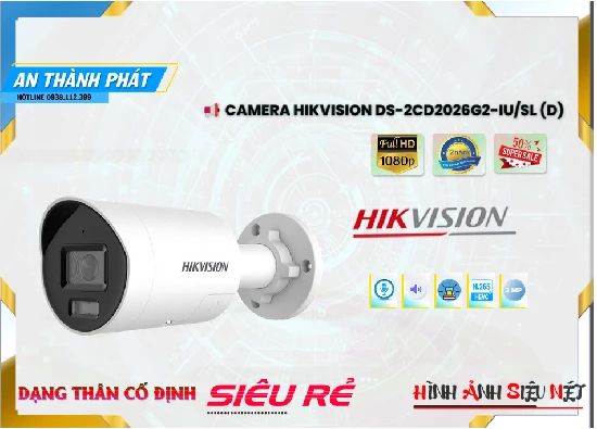 Lắp đặt camera Camera DS-2CD2026G2-IU/SL(D) Hikvision Chất Lượng