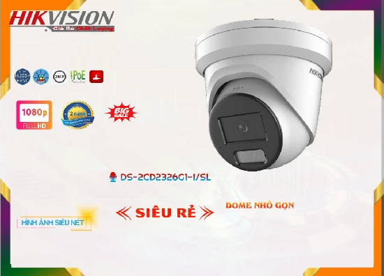 Lắp đặt camera tân phú Camera Hikvision Báo Động DS-2CD2326G1-I/SL