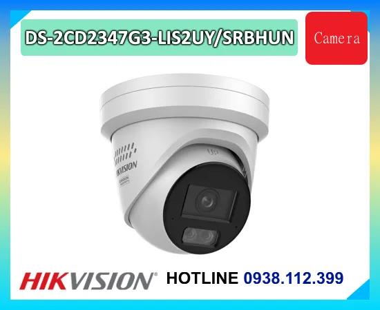 DS-2CD2347G3-LIS2UY/SRBHUN, Camera Hikvision DS-2CD2347G3-LIS2UY/SRBHUN, Báo giá DS-2CD2347G3-LIS2UY/SRBHUN, Camera DS-2CD2347G3-LIS2UY/SRBHUN 4MP ColorVu, DS-2CD2347G3-LIS2UY/SRBHUN HikAI-ISP, Camera DS-2CD2347G3-LIS2UY/SRBHUN AI nhận diện người xe, DS-2CD2347G3-LIS2UY/SRBHUN còi đèn báo động