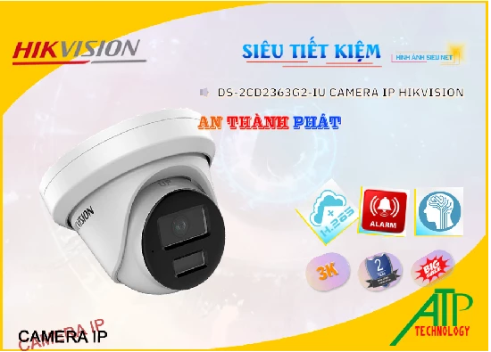 Lắp đặt camera tân phú Camera Ghi Âm Hikvision DS-2CD2363G2-IU