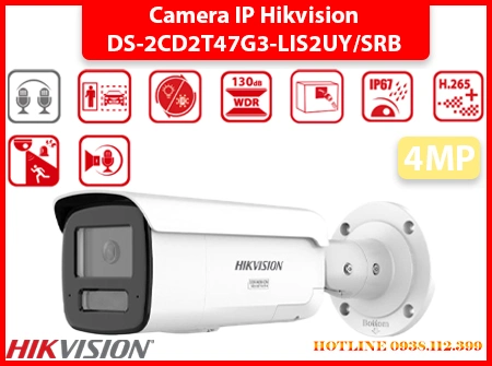 camera có màu ban đêm DS-2CD2T47G3-LIS2UY/SRB, camera 4mp colorvu DS-2CD2T47G3-LIS2UY/SRB, camera có đèn cảnh báo DS-2CD2T47G3-LIS2UY/SRB, camera ngoài trời DS-2CD2T47G3-LIS2UY/SRB, camera thu âm có loa DS-2CD2T47G3-LIS2UY/SRB, camera chống báo giả DS-2CD2T47G3-LIS2UY/SRB, camera hikvision DS-2CD2T47G3-LIS2UY/SRB