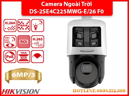 Camera DS-2SE4C225MWG-E/26 F0 góc rộng, Camera Hikvision DS-2SE4C225MWG-E/26 F0 nhận diện khuôn mặt, Camera DS-2SE4C225MWG-E/26 F0 zoom 25X, Camera ColorVu DS-2SE4C225MWG-E/26 F0, Camera quay quét DS-2SE4C225MWG-E/26 F0, Camera DS-2SE4C225MWG-E/26 F0 chống ngược sáng, Camera hồng ngoại DS-2SE4C225MWG-E/26 F0