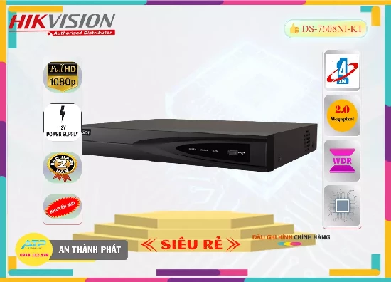 Lắp đặt camera Đầu Ghi Hikvision DS-7608NI-K1