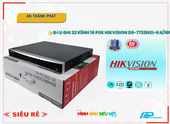 Lắp đặt camera DS-7732NXI-K4/16P tiết kiệm Hikvision