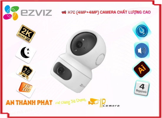 Lắp đặt camera ✲  Wifi Ezviz H7C (4MP+4MP) tiết kiệm