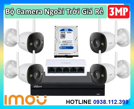 Camera Quan Sát Quận 1,Bộ camera IP Wi-Fi Imou Ngoài TRời, Bộ 4 camera imou IPC-F32P, Trọn bộ camera imou IPC-F32P, lắp bộ IPC-F32P giá rẻ,