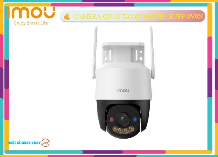 Camera Đàm Thoại IPC-K7FP-8V0N, Camera IP Cruiser SC IPC-K7FP-8V0N, Camera ngoài trời IPC-K7FP-8V0N, Camera quan sát IPC-K7FP-8V0N Full Color 8MP, Camera xoay IP IPC-K7FP-8V0N, Camera đàm thoại 2 chiều IPC-K7FP-8V0N, Camera Wifi 8MP IPC-K7FP-8V0N