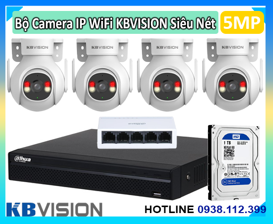 Bộ camera wifi quay quét 5mp, Bộ 4 camera KX-S5BW, Trọn bộ camera AI KX-S5BW, Bộ camera chống nước tốt KX-S5BW, lắp đặt bộ camera KX-S5BW,  KX-S5BW giá tốt, bộ camera KX-S5BW chính hãng, trọn bộ KX-S5BW giá rẻ, lắp camera trọn gói