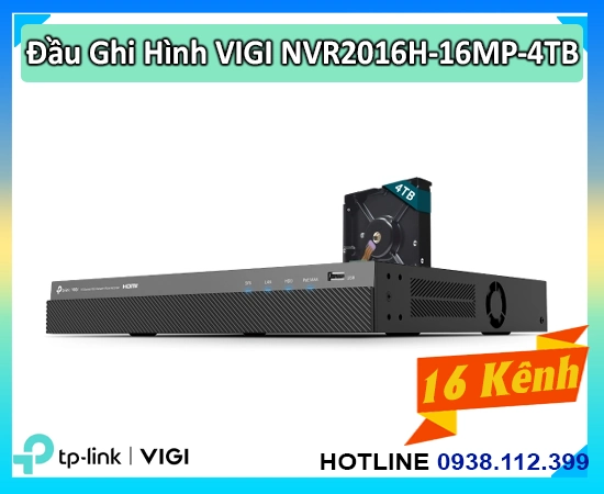 Đầu ghi NVR2016H-16P, VIGI NVR2016H-16P 16 kênh, NVR2016H-16P Đầu ghi PoE, NVR2016H-16P ghi hình camera IP, NVR2016H-16P lưu trữ, NVR2016H-16P, NVR2016H- thông minh.