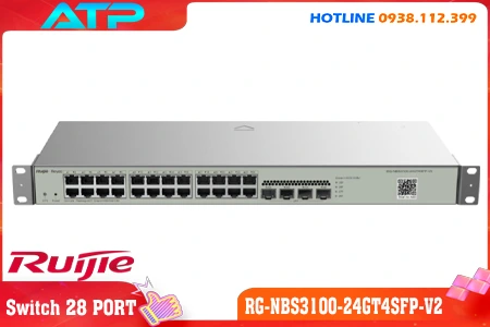 RG-NBS3100-24GT4SFP-V2, Switch RG-NBS3100-24GT4SFP-V2, Switch Ruijie RG-NBS3100-24GT4SFP-V2, Bộ chia mạng RG-NBS3100-24GT4SFP-V2, Switch chính hãng, Switch giá rẻ, Switch.