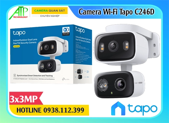 camera tapo C246D 2 ống kính, tapo C246D ngoài trời, camera tapo C246D quan sát đêm, camera Tapo C246D chống nước, tapo C246D AI miễn phí, camera tapo C246D lắp trong nhà, camera tapo C246D
