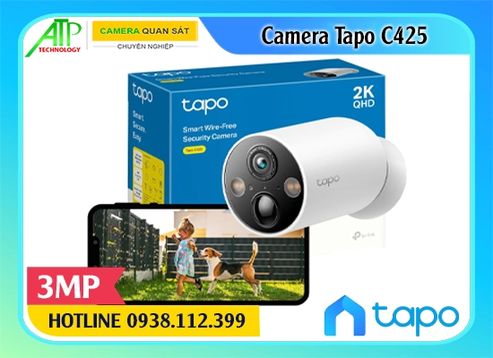 camera wifi tapo C425, tapo C425 ngoài trời, camera tapo C425 4MP, tapo C425 chống nước, tapo C425 ban đêm có màu, camera an ninh tapo C425, mua camera tapo C425,