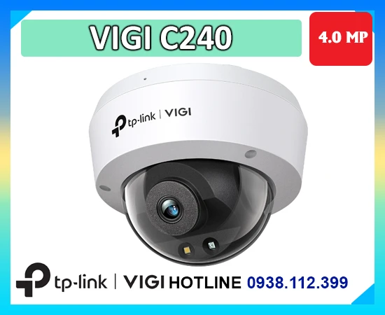 Camera ngoài trời VIGI C240, Camera VIGI C240 4MP ban đêm có màu, VIGI C240 chống phá hoại IK10, Camera VIGI C240 AI nhận diện, Camera VIGI C240 tích hợp mic, VIGI C240 IP67 giám sát ngoài trời, Camera VIGI C240