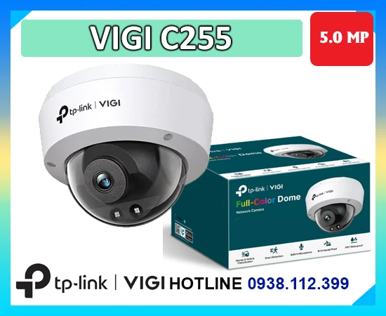 Camera VIGI C255, Camera 5MP VIGI C255, Camera IP VIGI C255, Camera an ninh VIGI C255, Camera PoE VIGI C255, Camera ngoài trời VIGI C255, Camera thu âm VIGI C255