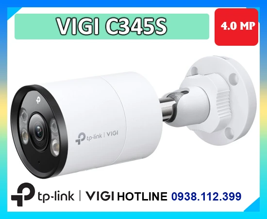 Camera VIGI C345S, Camera 4MP VIGI C345S, Camera IP VIGI C345S, Camera an ninh VIGI C345S, Camera Full Color VIGI C345S, Camera PoE VIGI C345S, Camera ngoài trời VIGI C345S