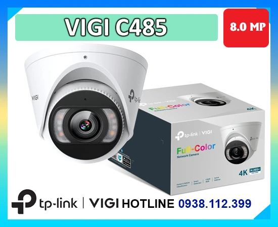 camera VIGI C485 full color, camera ngoài trời VIGI C485, camera VIGI C485 8MP, camera 4K VIGI C485, camera nhận diện người VIGI C485, camera IP67 VIGI C485, camera có màu VIGI C485