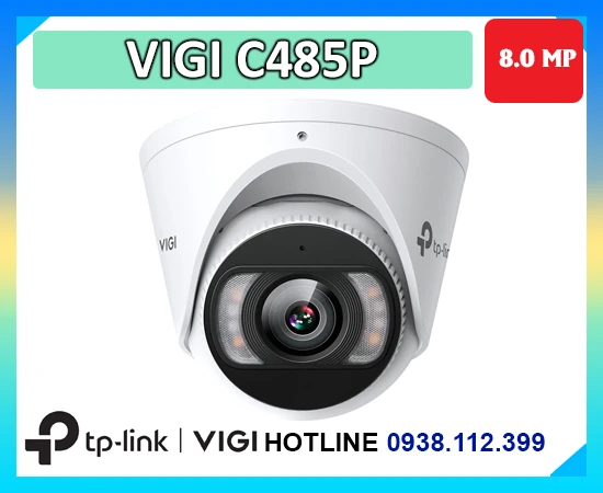 camera VIGI C485P 8MP, camera ip VIGI C485P ngoài trời, camera AI VIGI C485P, camera VIGI C485P chống nước, camera có màu VIGI C485P, camera VIGI C485P thu âm, camera 4K VIGI C485P