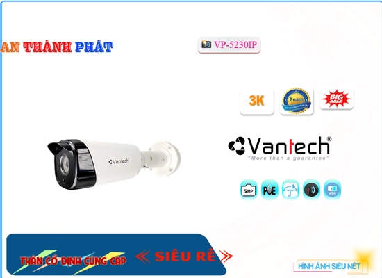 Lắp đặt camera Camera An Ninh VanTech VP-5230IP Chức Năng Cao Cấp ✲ 