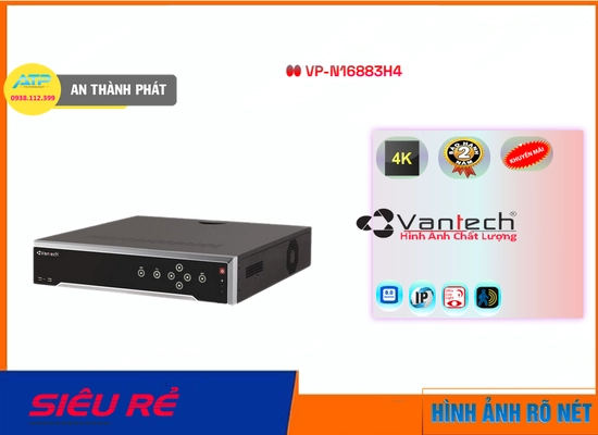 Lắp đặt camera VanTech VP-N16883H4 Sắc Nét ✲ 