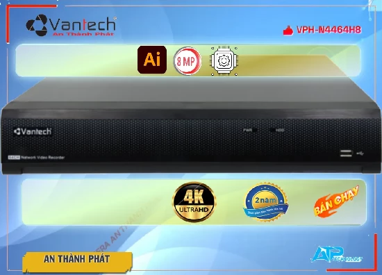 Lắp đặt camera Đầu Ghi VanTech VPH-N4464 